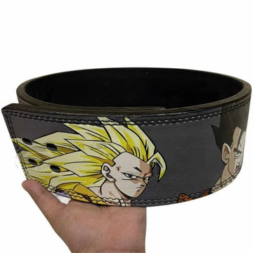 Anime Power Weightlifting Belt - Premium Nubuck Leather with Lever Closure