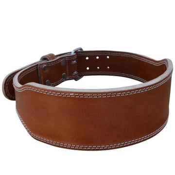 Brown Power Weight Lifting Belt With Padded Finish - Nubuck Leather