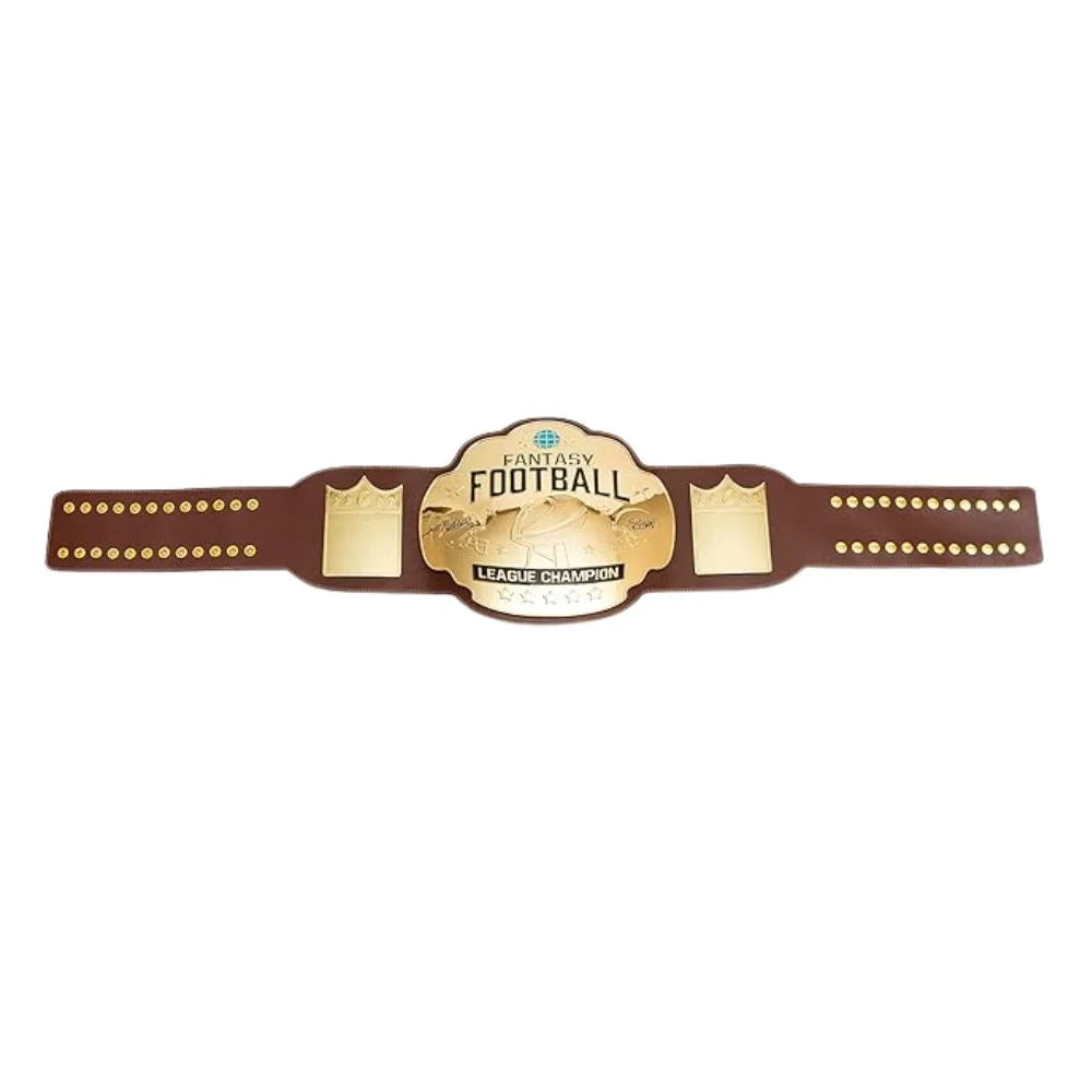 Fantasy Football Championship Belt – Brown Leather Award Belt for Winners