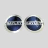 Pair of Bayley brass championship side plates with logo engraving
