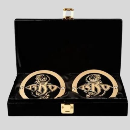 WWE Randy Orton Side Plates Championship Title Box Set – Cobra RKO Design – Brass Metal Inserts – 4.25” x 3.16”